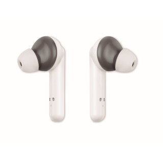 Set auriculares publicitarios con base de carga